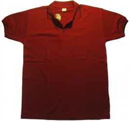Yazlık Polo Yaka Bordo T-Shirt İş Elbisesi